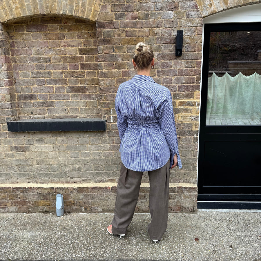 GINGHAM ELASTIC SHIRT