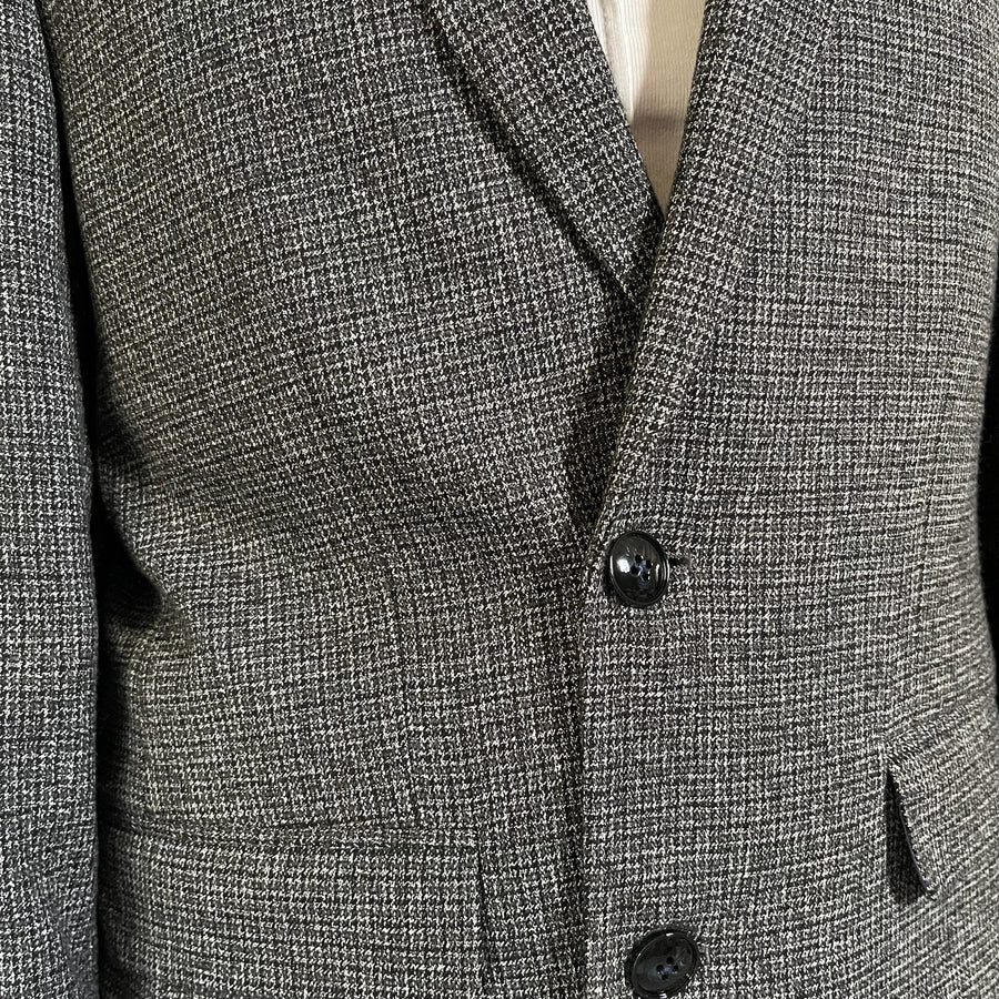 GREY HARDWARE BACK BLAZER