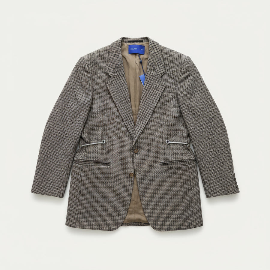 TWEED CHECK HARDWARE FRONT BLAZER