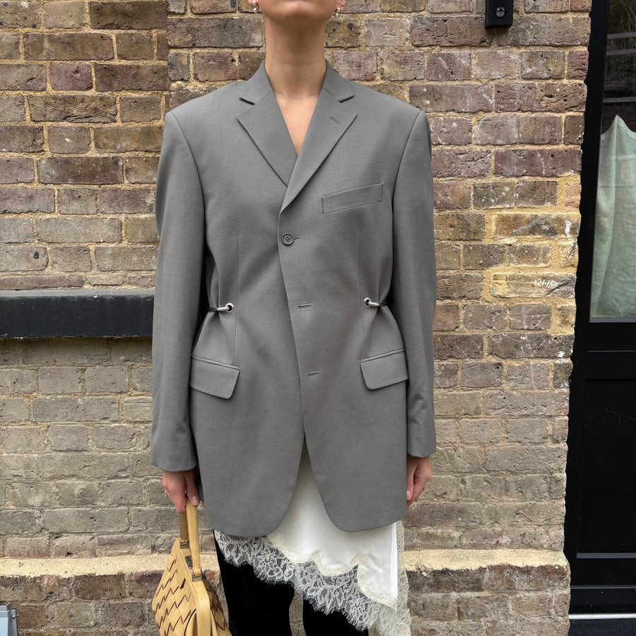 KHAKI HARDWARE FRONT BLAZER