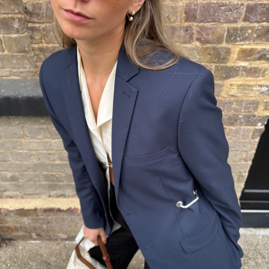 NAVY HARDWARE FRONT BLAZER