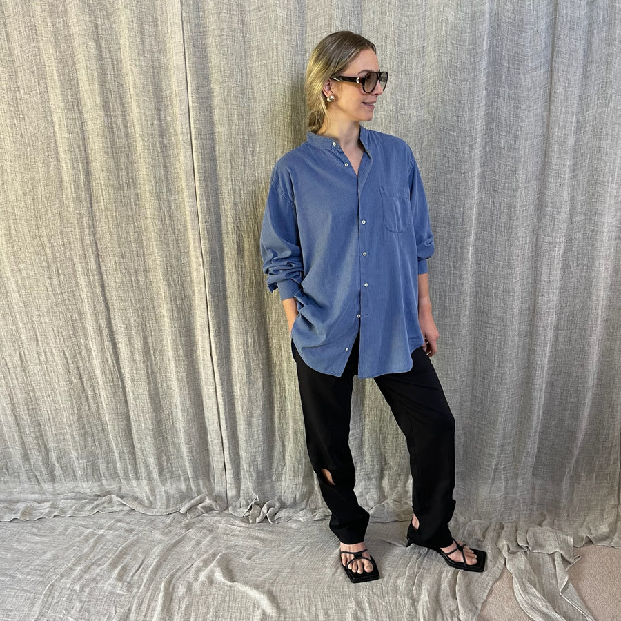 RELAXED BLUE SIMPLE SHIRT