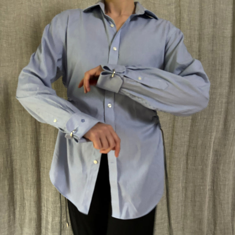 BLUE PINSTRIPE CINCH SHIRT