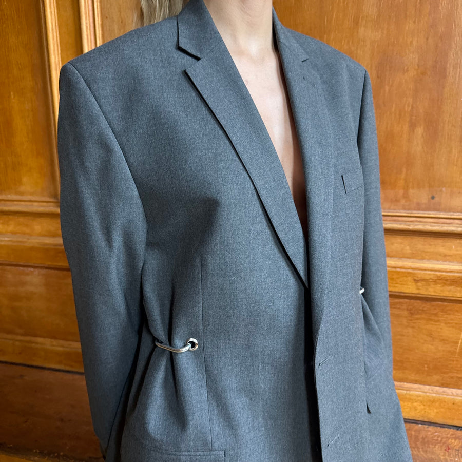 SOFT GREY HARDWARE FRONT BLAZER