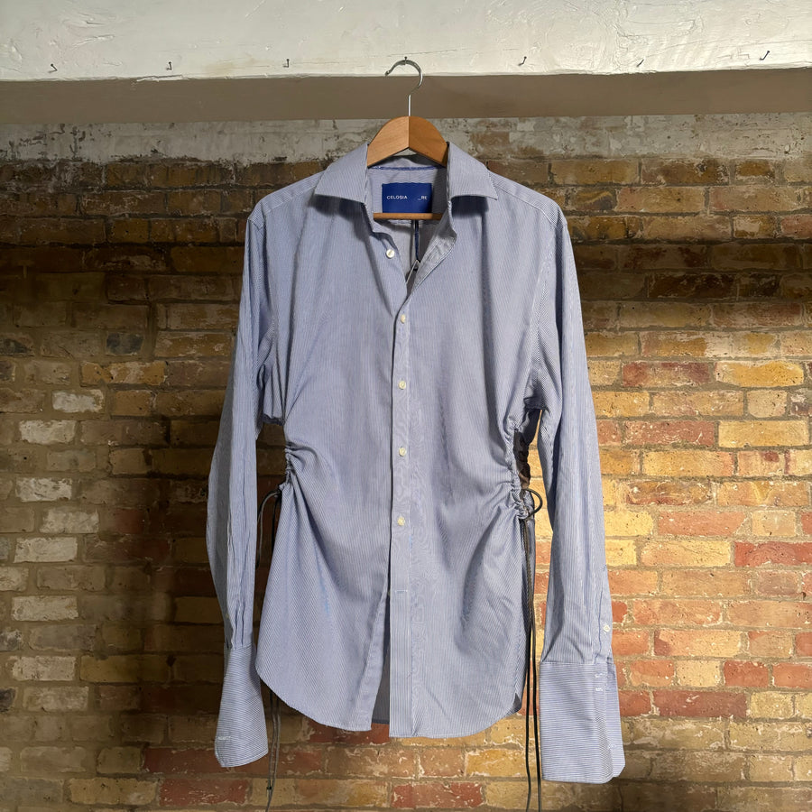 BLUE PINSTRIPE CINCH SHIRT