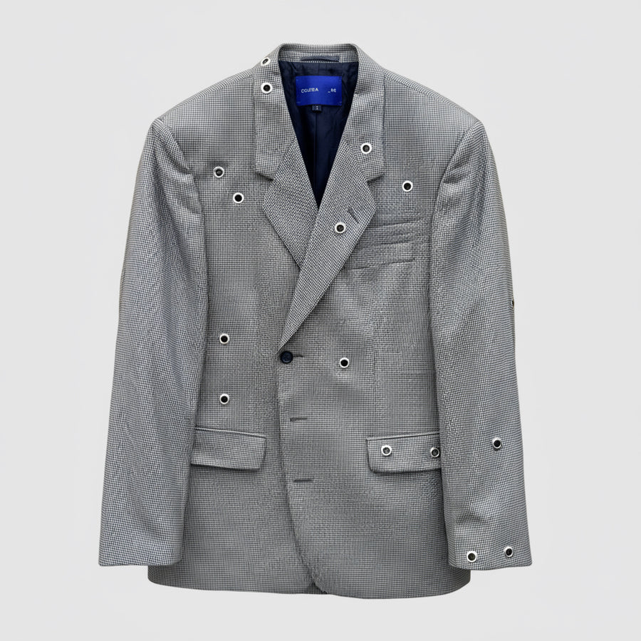 HERITAGE CHECK EYELET BLAZER