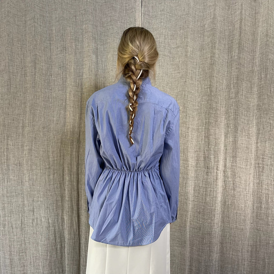 BLUE ELASTIC SIMPLE SHIRT