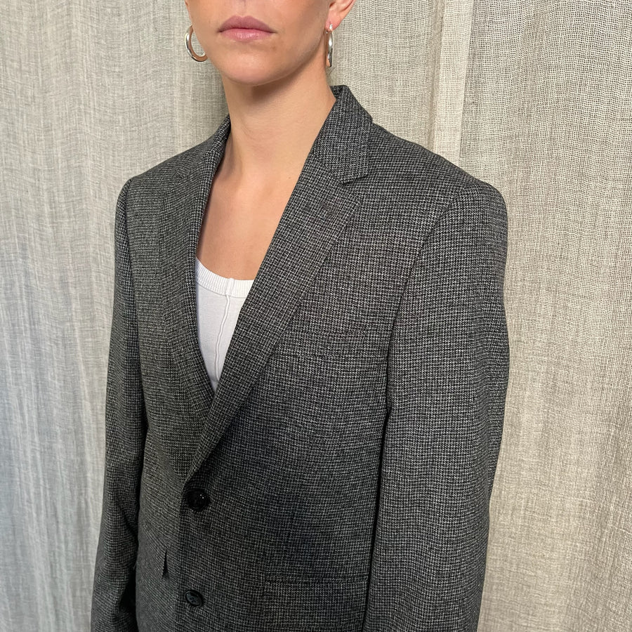 GREY HARDWARE BACK BLAZER