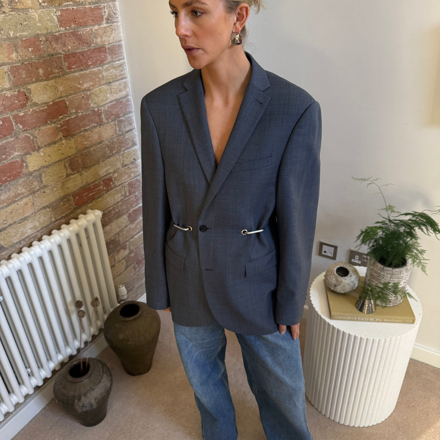 TEAL HARDWARE FRONT BLAZER