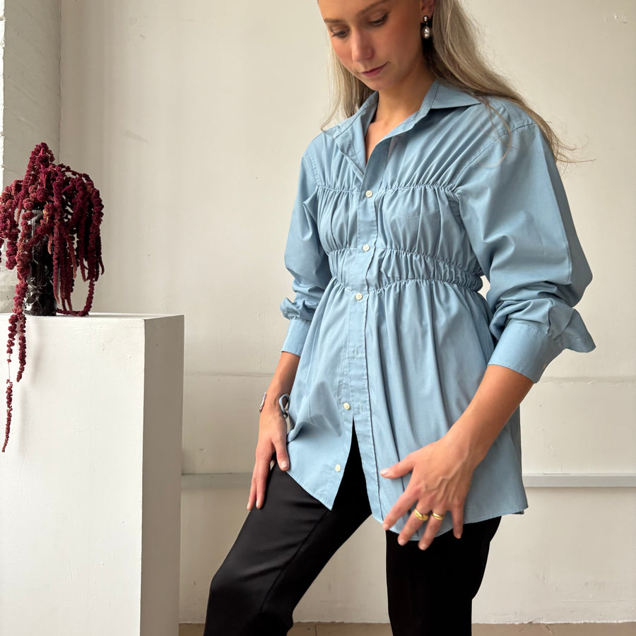 TEAL ELASTIC SHIRT