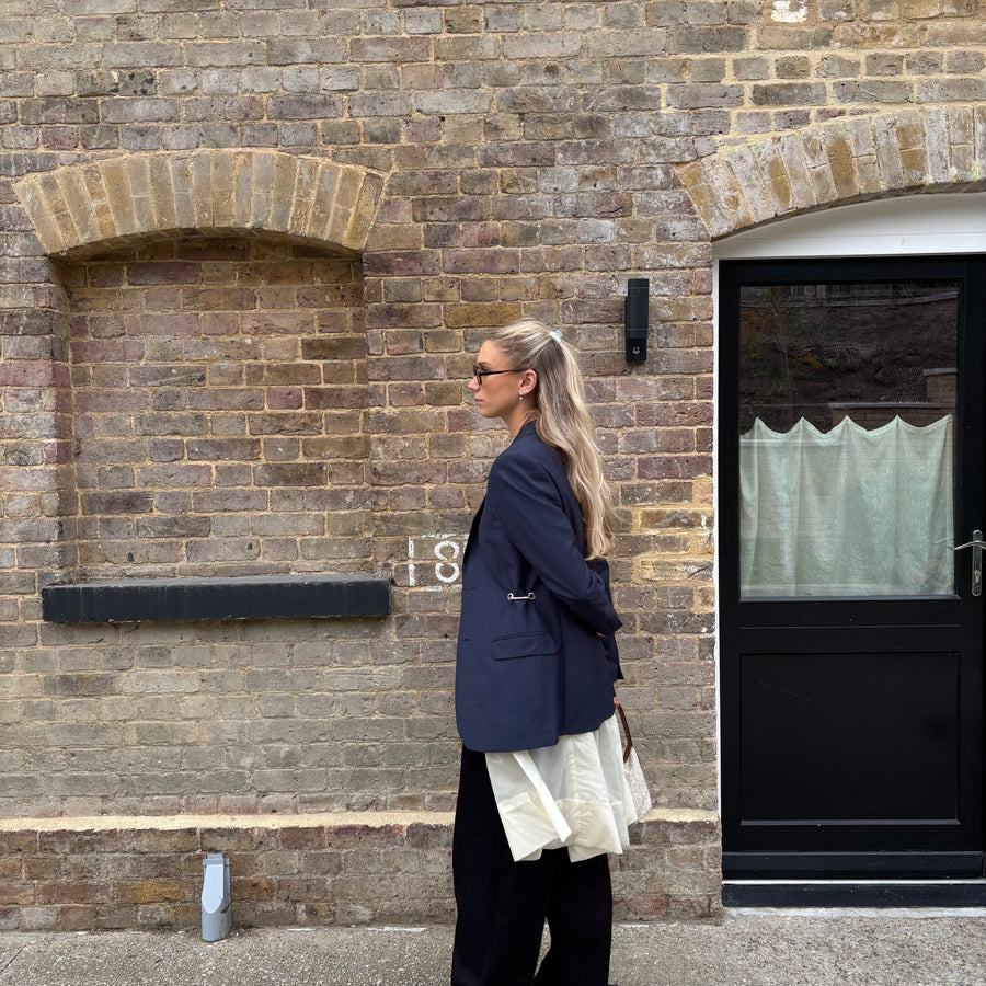 NAVY HARDWARE FRONT BLAZER