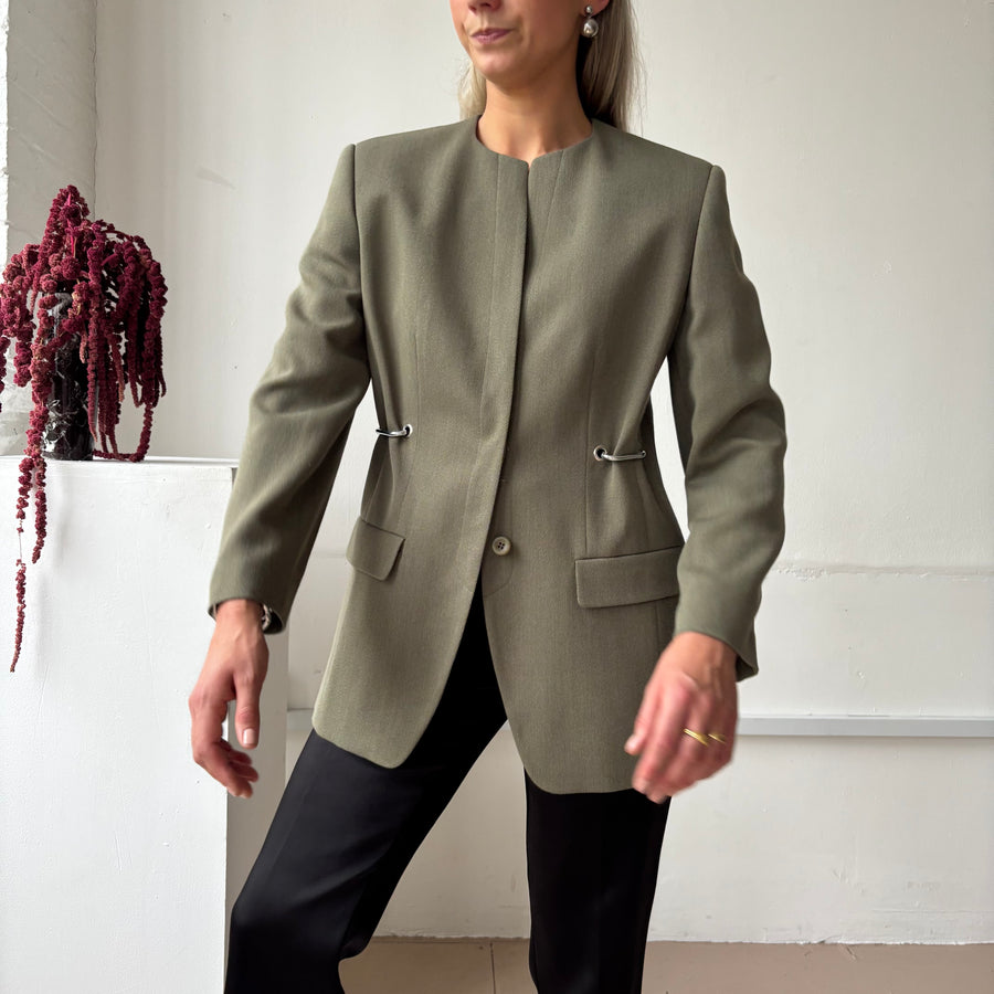 KHAKI HARDWARE FRONT BLAZER