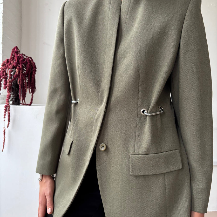 KHAKI HARDWARE FRONT BLAZER