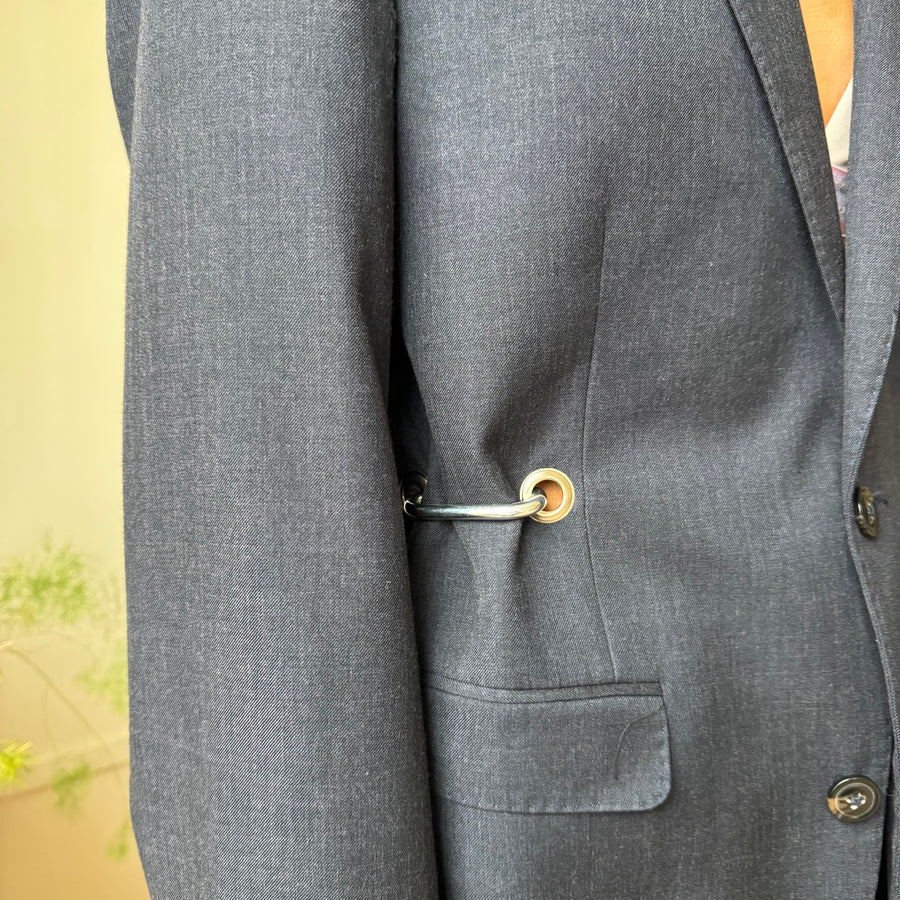 DARK BLUE HARDWARE FRONT BLAZER