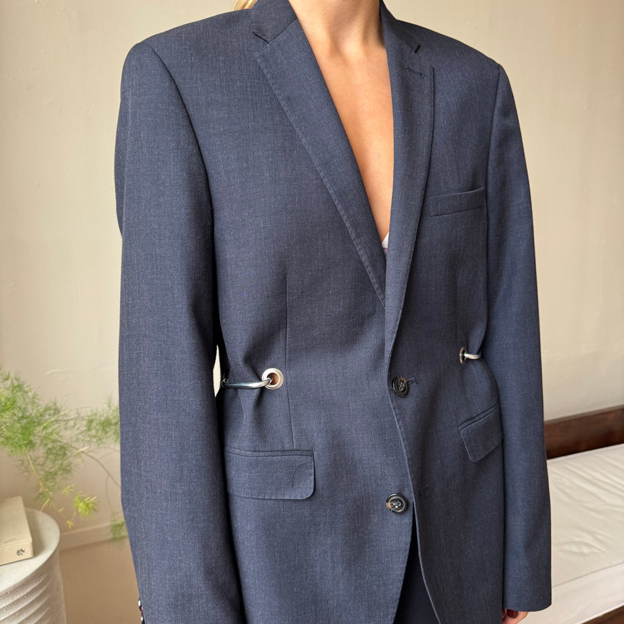 DARK BLUE HARDWARE FRONT BLAZER