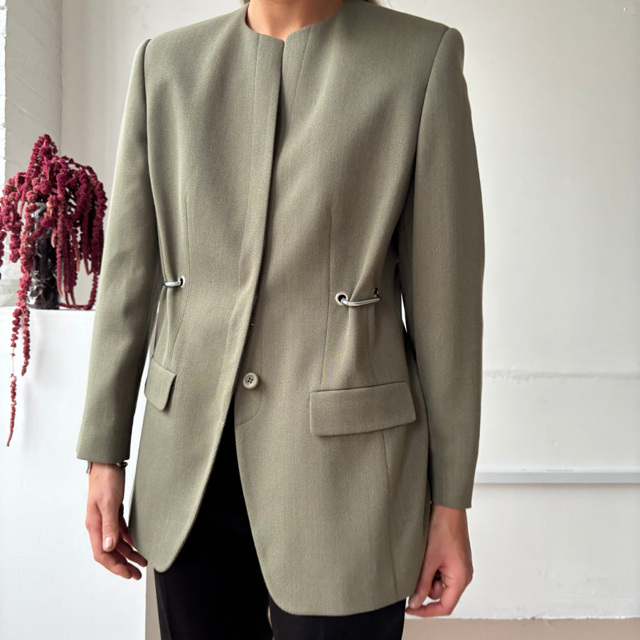 KHAKI HARDWARE FRONT BLAZER