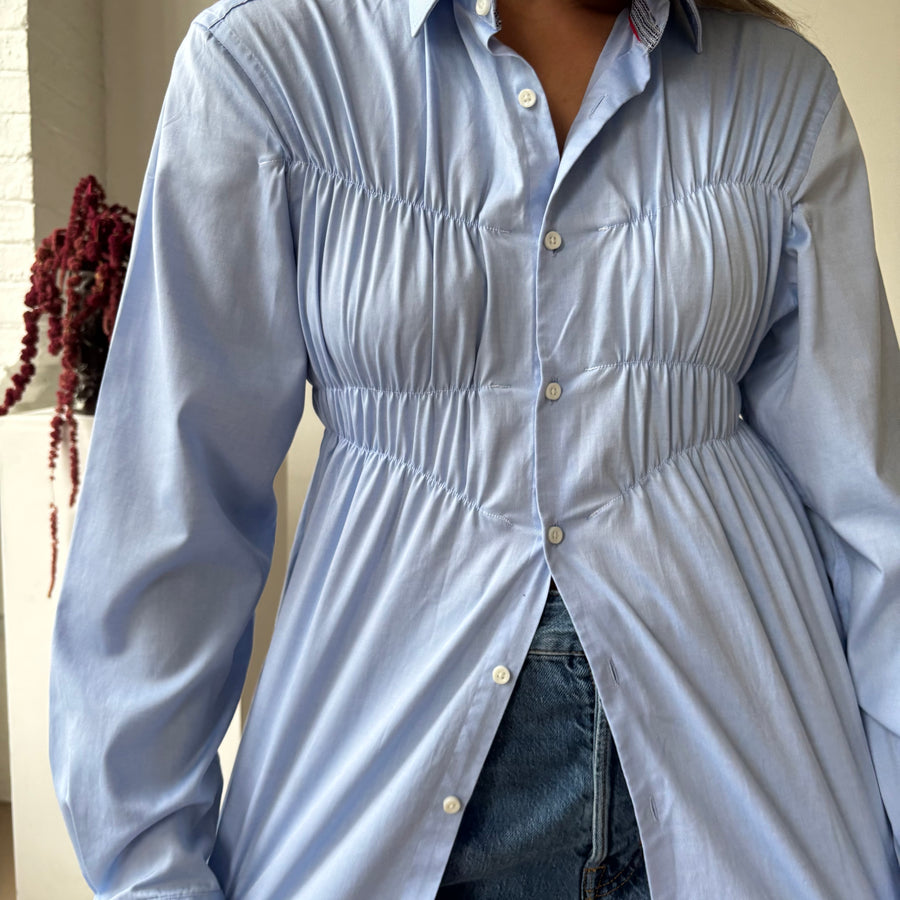 SKY BLUE ELASTIC SHIRT