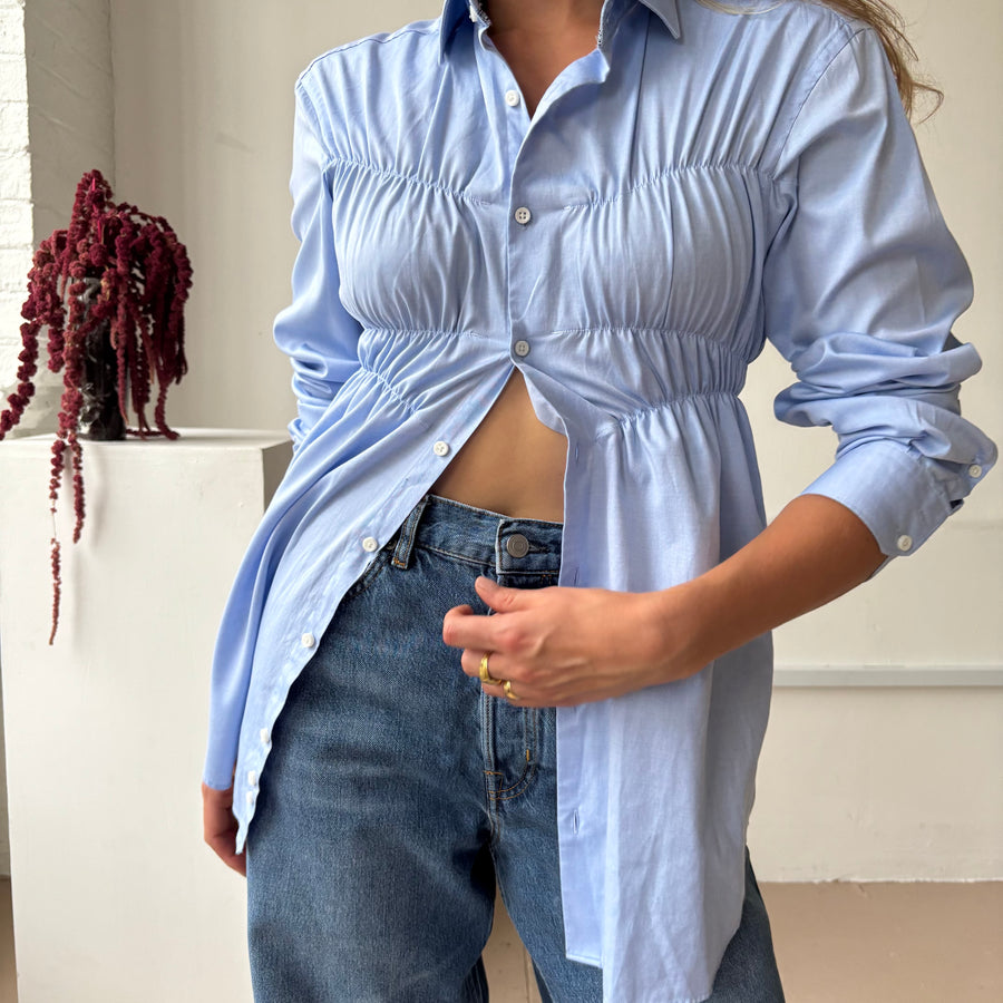 SKY BLUE ELASTIC SHIRT