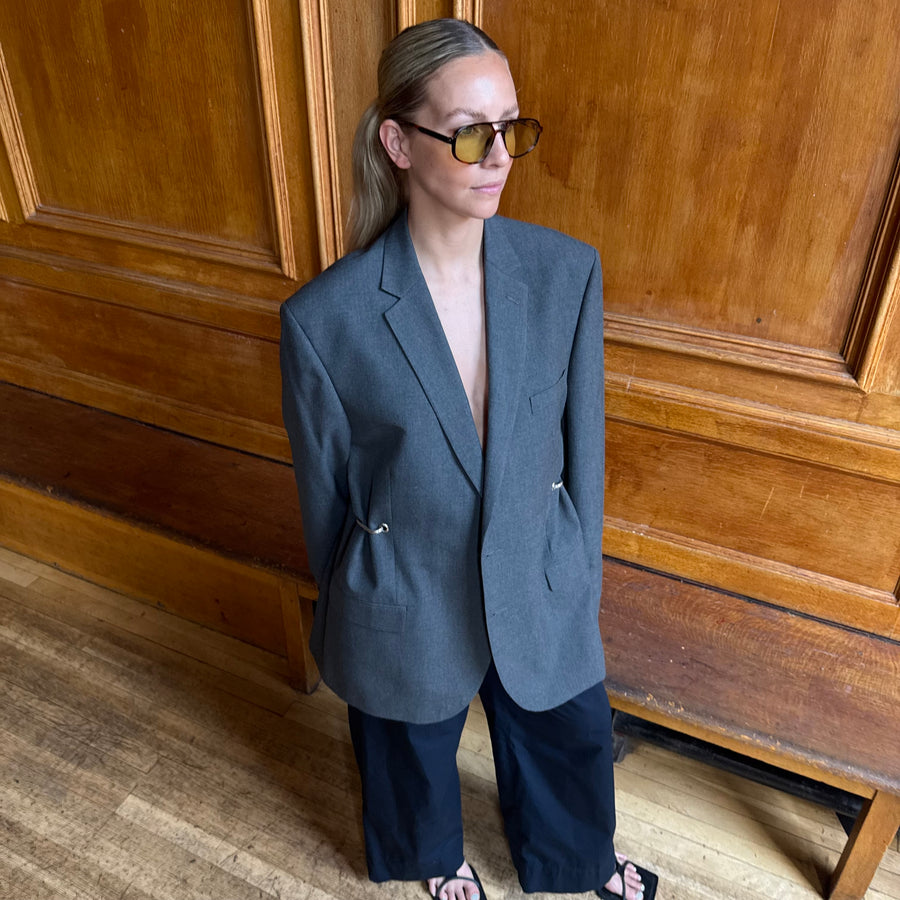 SOFT GREY HARDWARE FRONT BLAZER