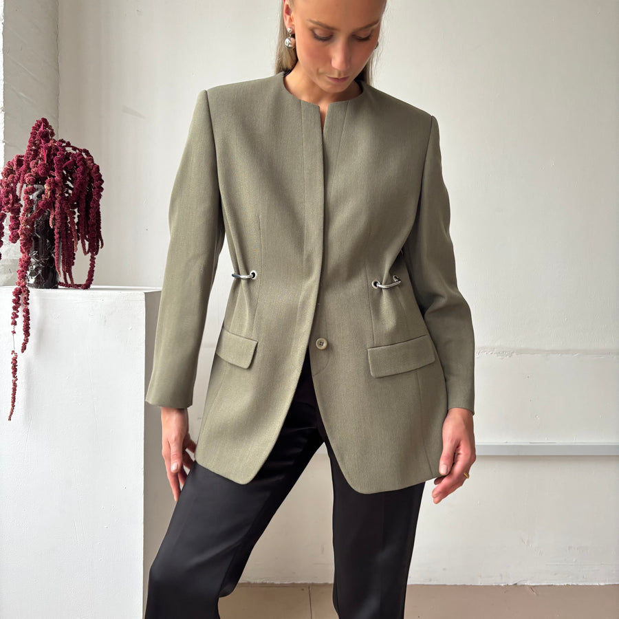 KHAKI HARDWARE FRONT BLAZER