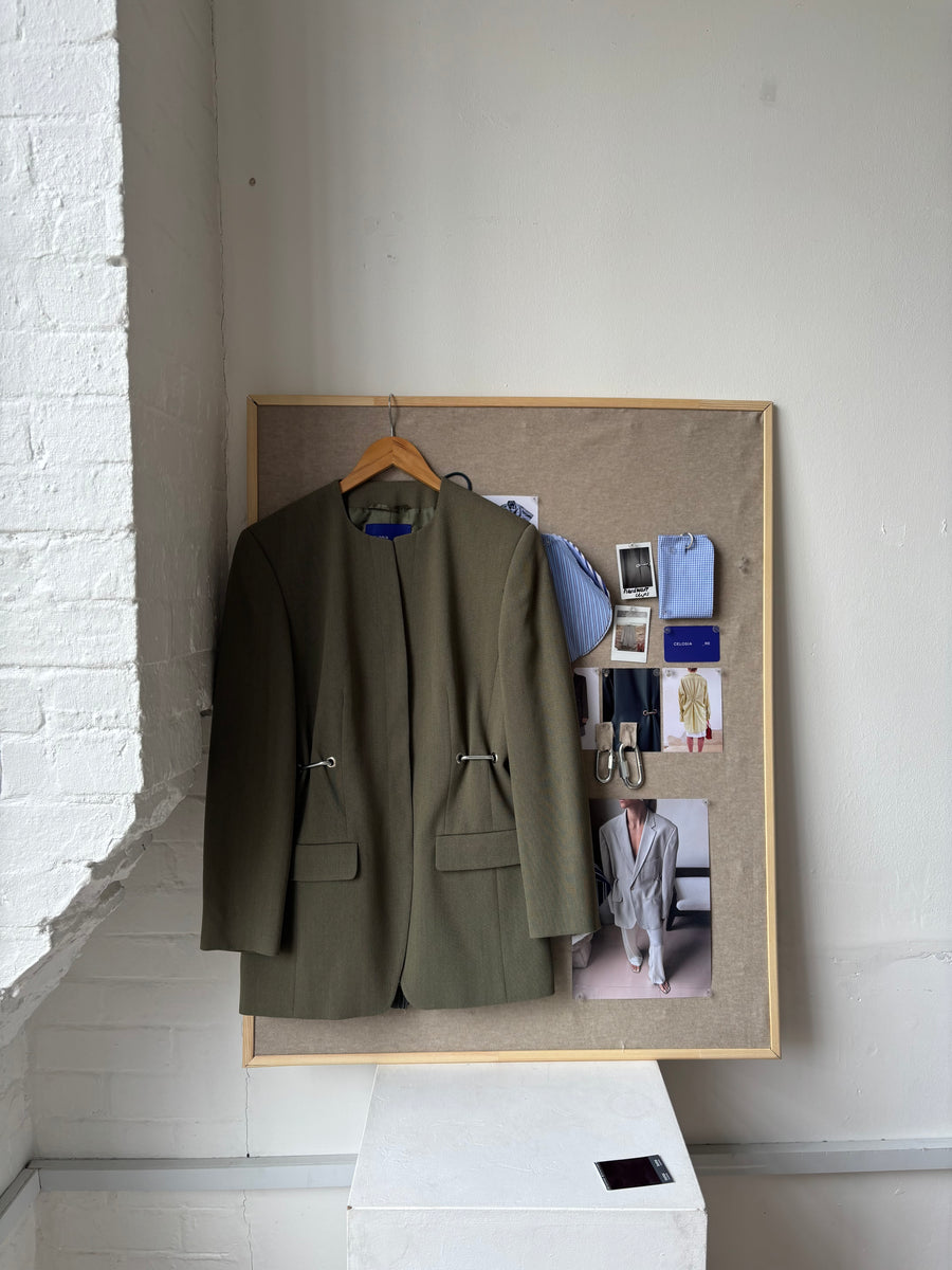 KHAKI HARDWARE FRONT BLAZER
