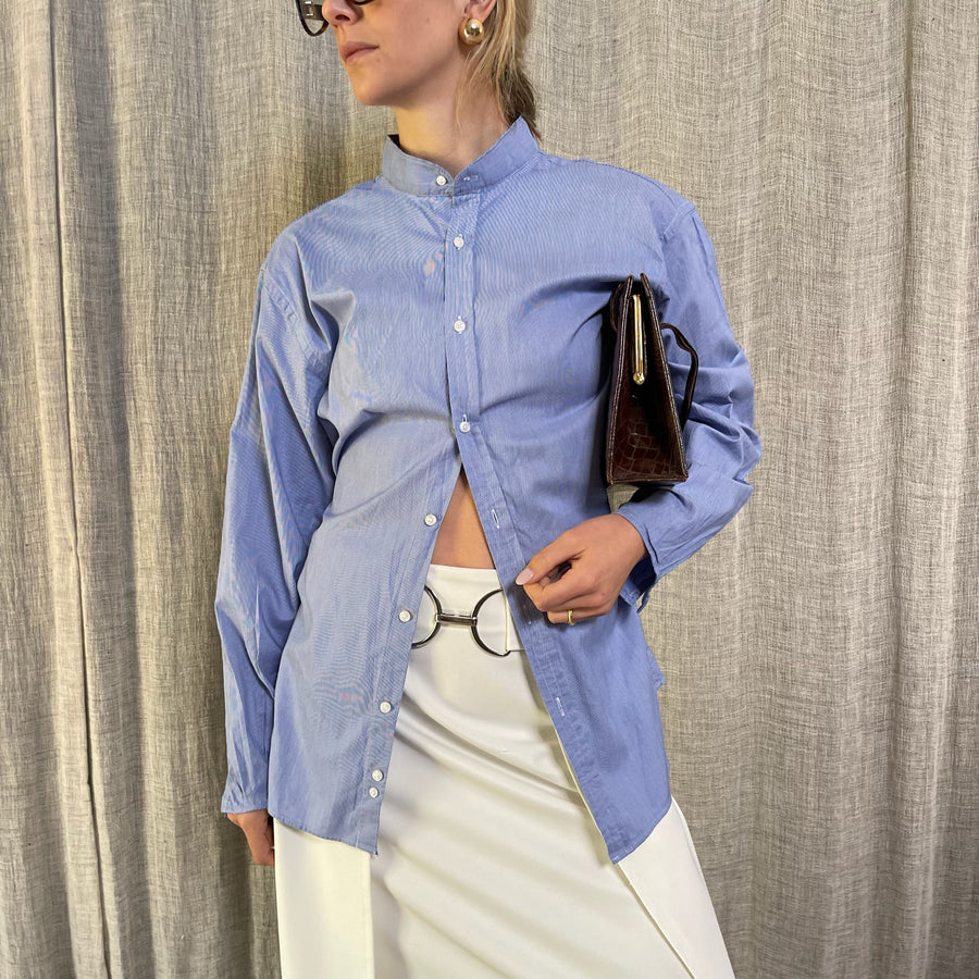 BLUE ELASTIC SIMPLE SHIRT