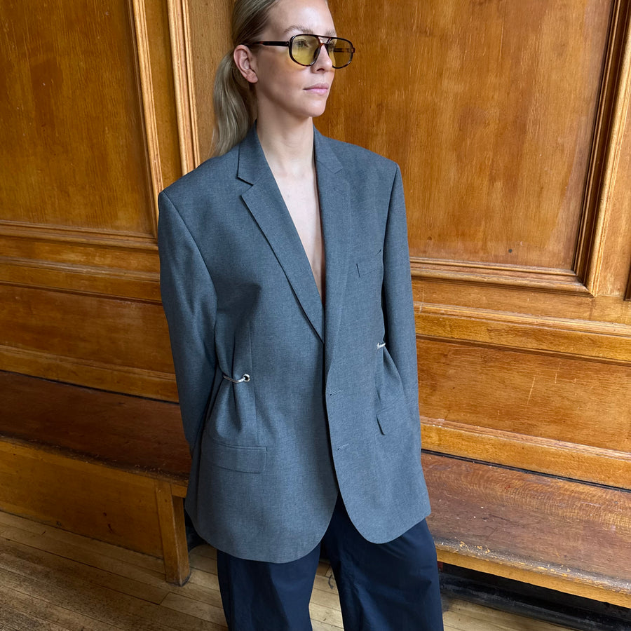SOFT GREY HARDWARE FRONT BLAZER