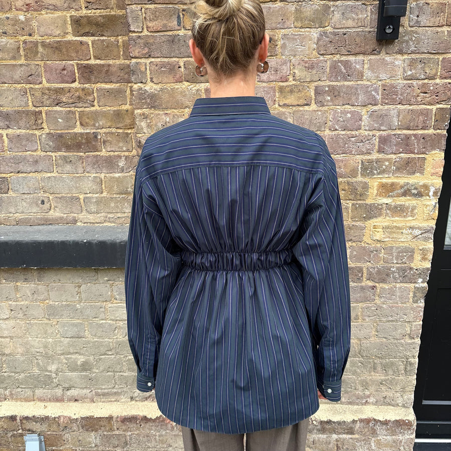 FOREST STRIPE ELASTIC SHIRT