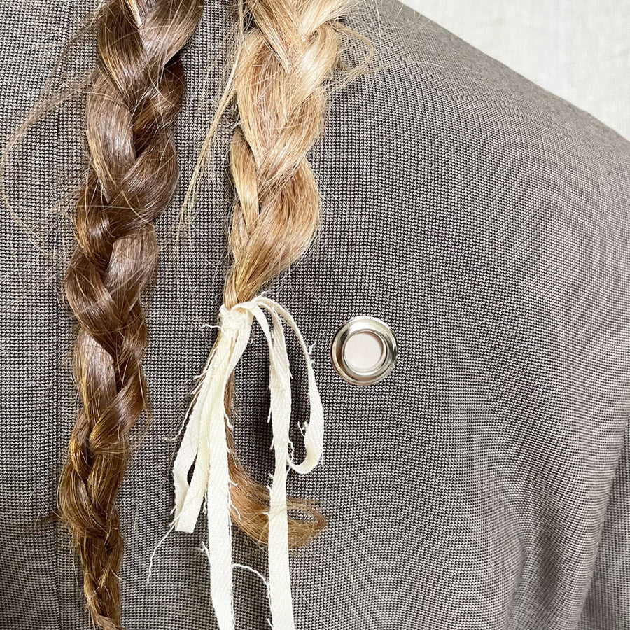 BROWN EYELET BLAZER