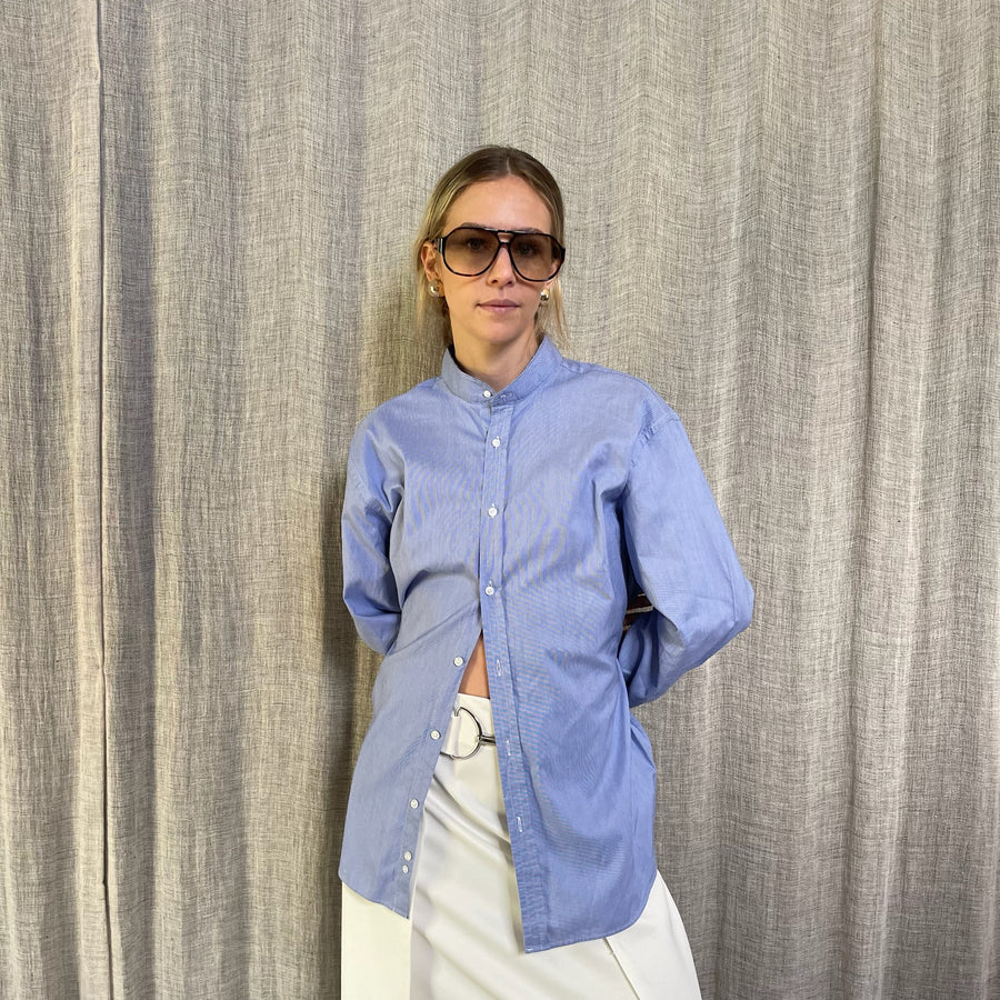 BLUE ELASTIC SIMPLE SHIRT