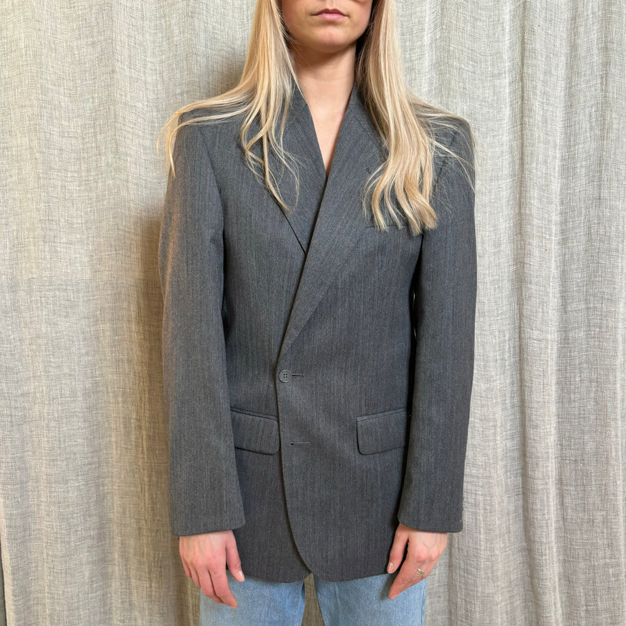 GREY HARDWARE BACK BLAZER