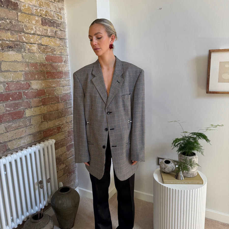 HOUNDSTOOTH HARDWARE FRONT BLAZER