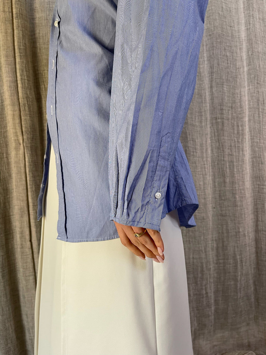 BLUE ELASTIC SIMPLE SHIRT