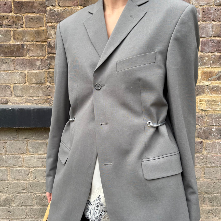 KHAKI HARDWARE FRONT BLAZER