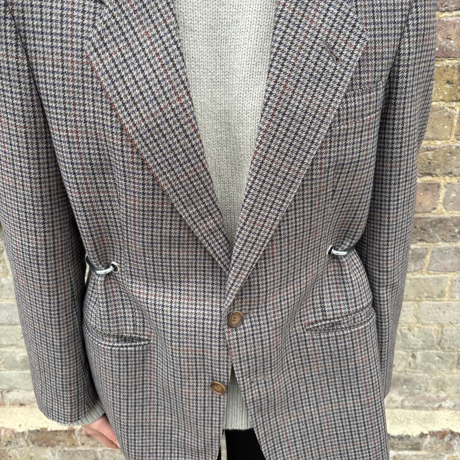 TWEED CHECK HARDWARE FRONT BLAZER