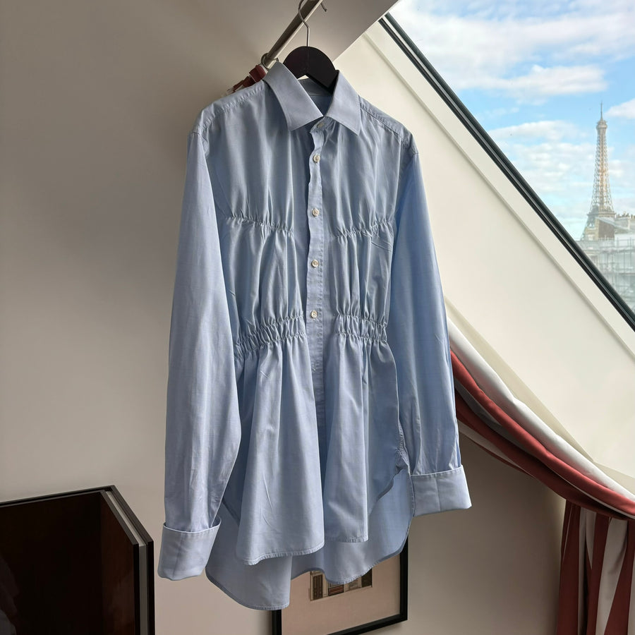 PALE BLUE ELASTIC SHIRT