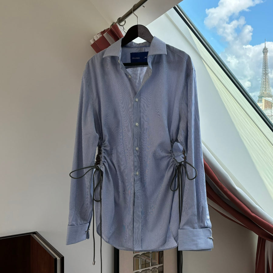 BLUE PINSTRIPE CINCH SHIRT