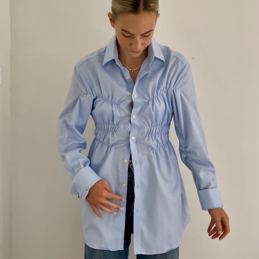 SKY BLUE ELASTIC SHIRT