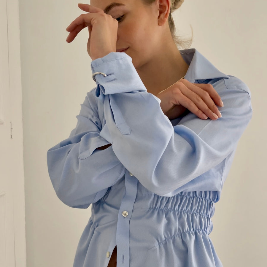 SKY BLUE ELASTIC SHIRT