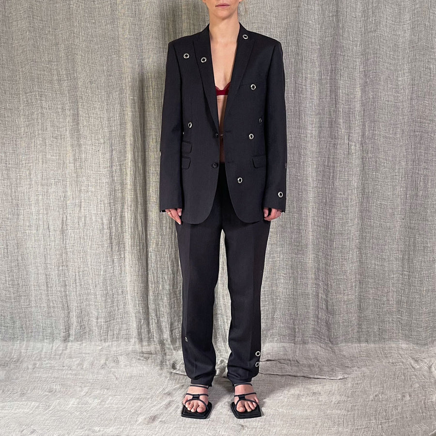 DARK EYELET SUIT