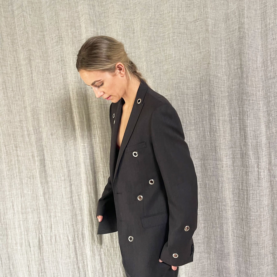 DARK EYELET SUIT