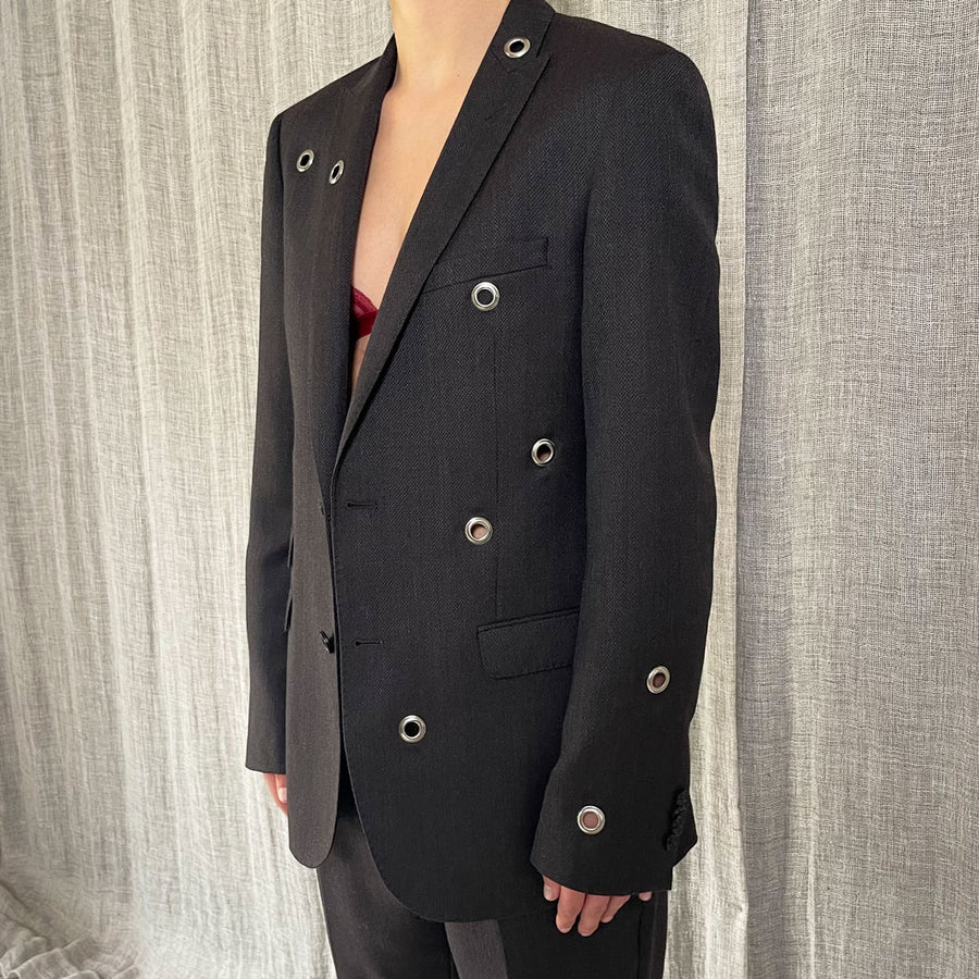 DARK EYELET SUIT