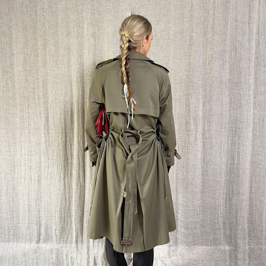 KHAKI CINCH TRENCH COAT