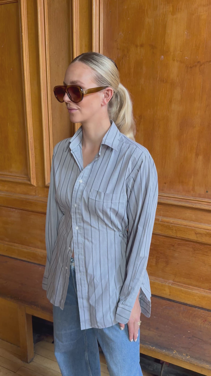 GREY STRIPE SHIRT