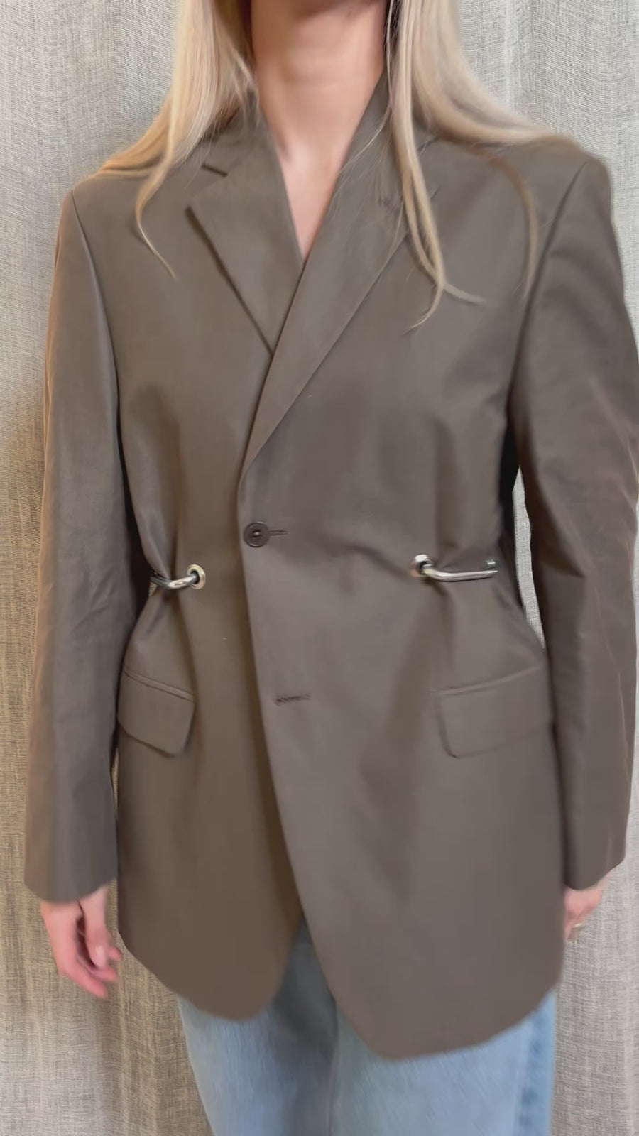 BROWN HARDWARE FRONT BLAZER