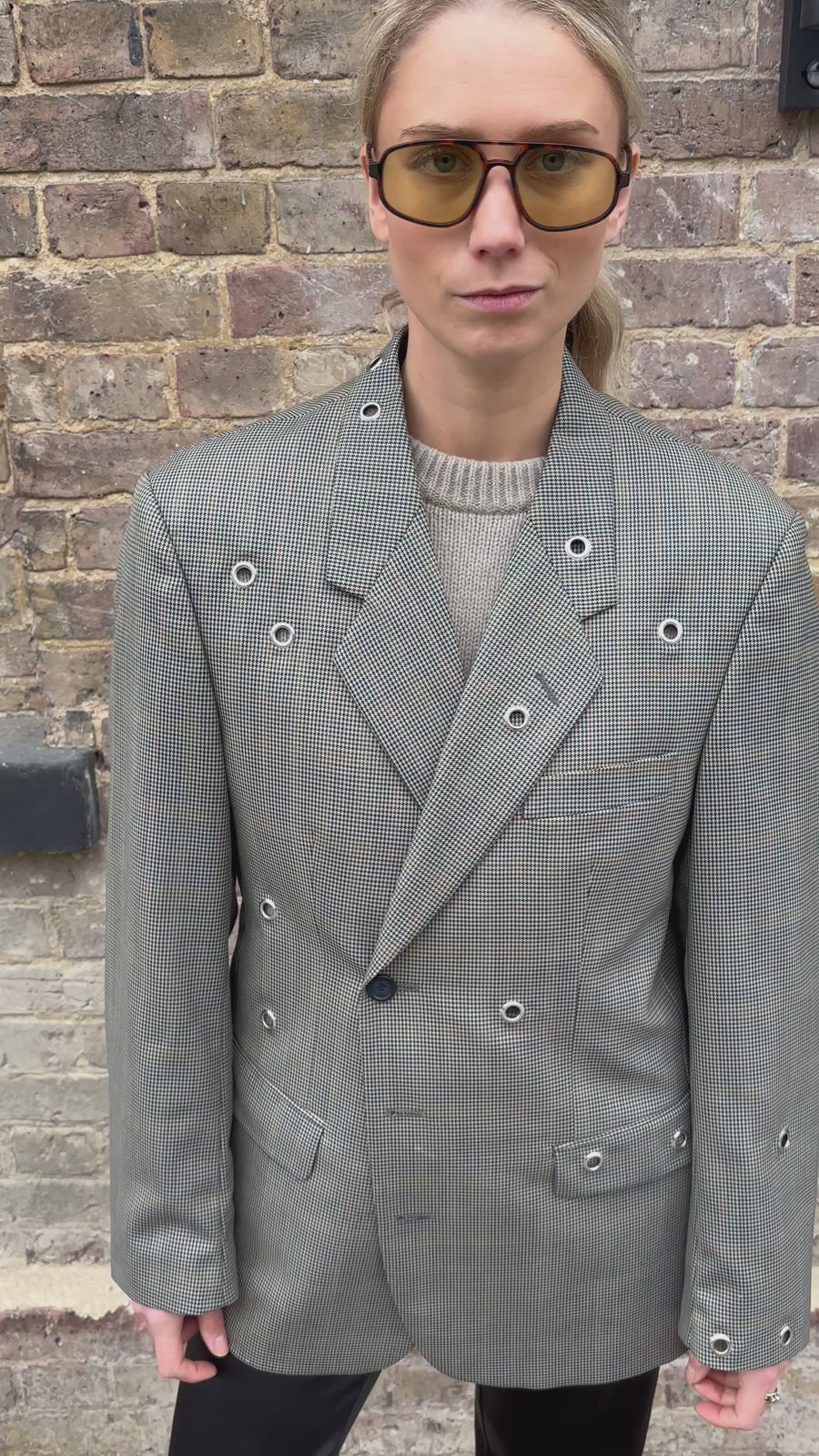 HERITAGE CHECK EYELET BLAZER