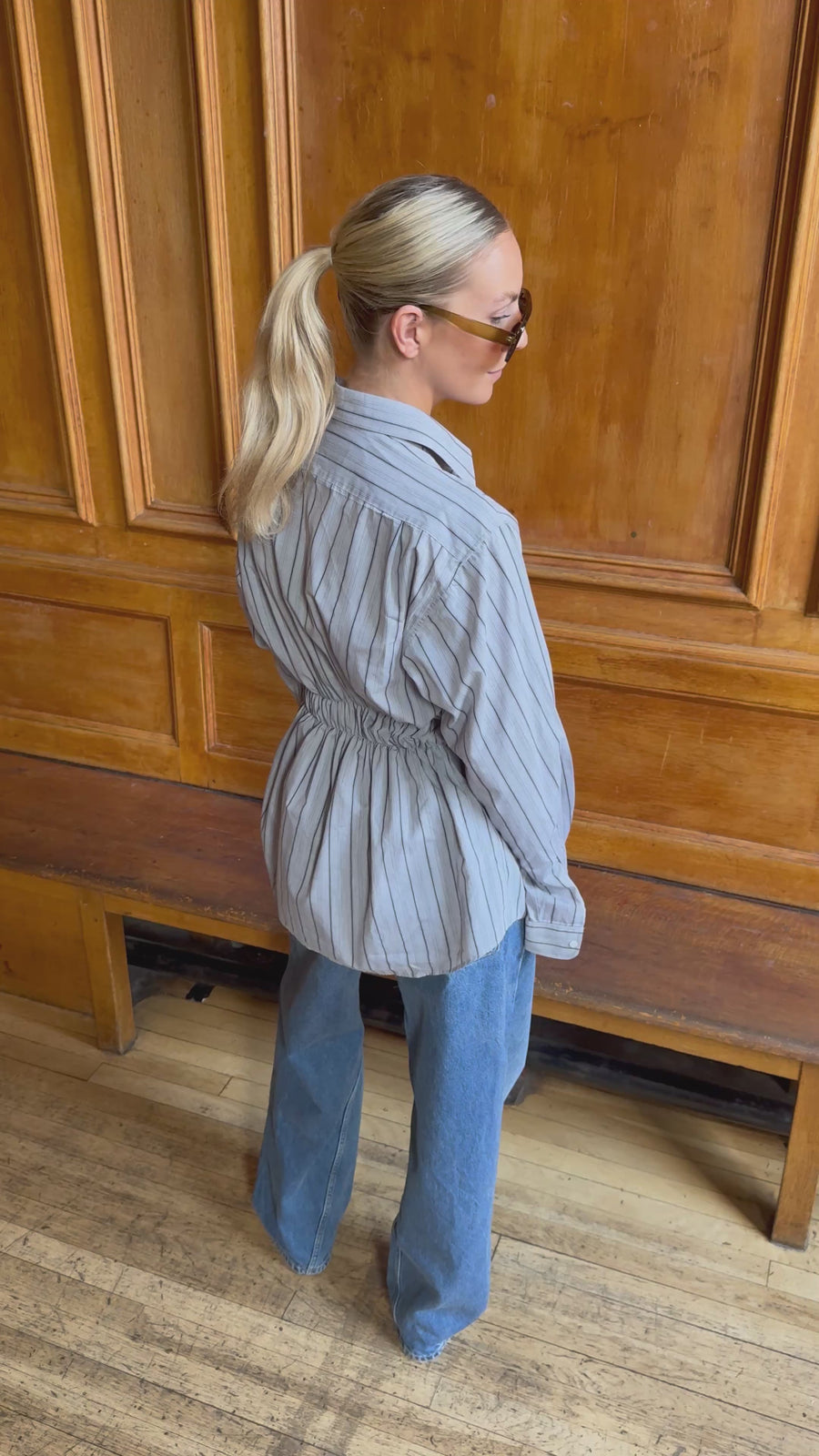 GREY STRIPE SHIRT