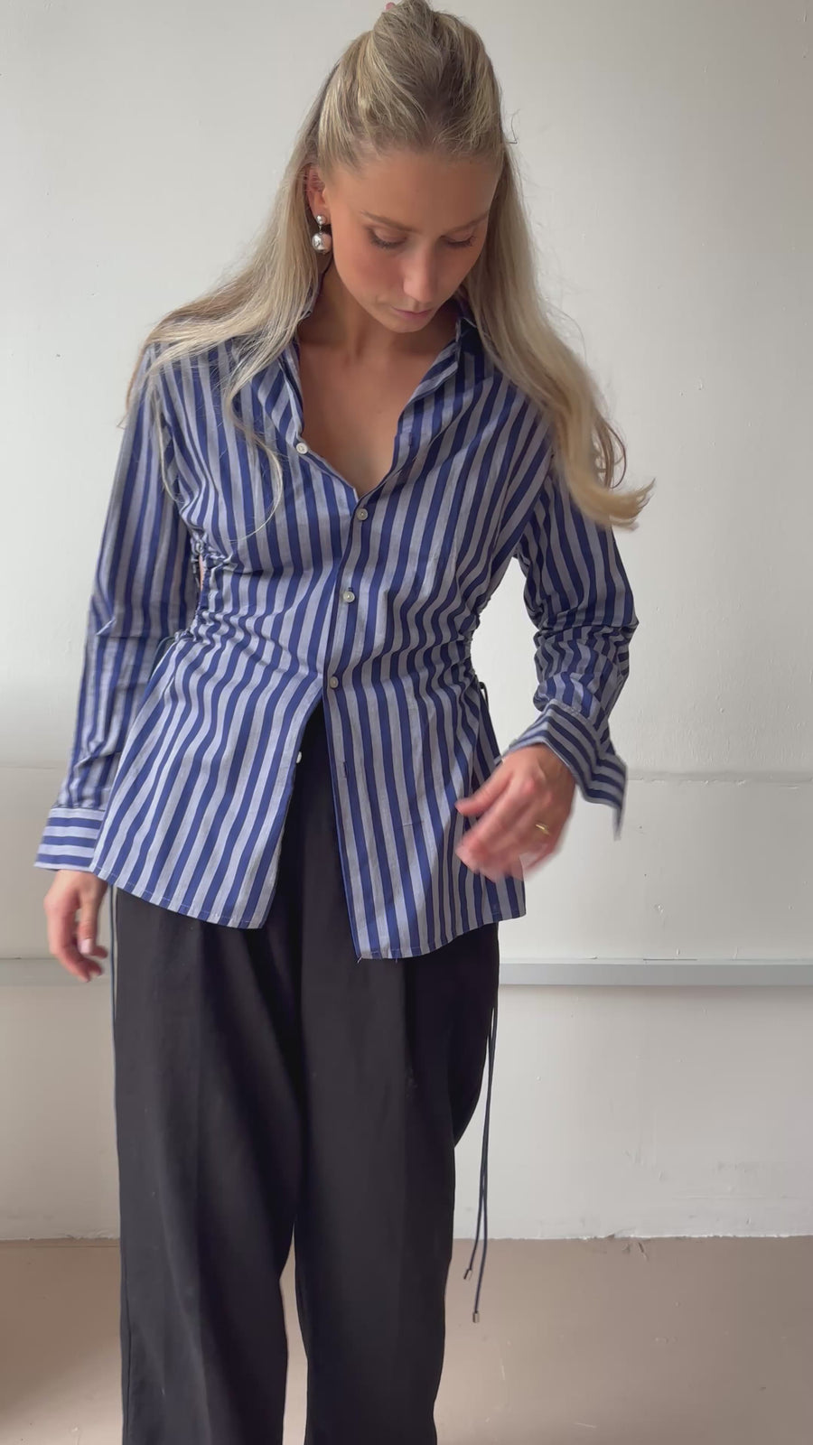 PARASOL STRIPE CINCH SHIRT